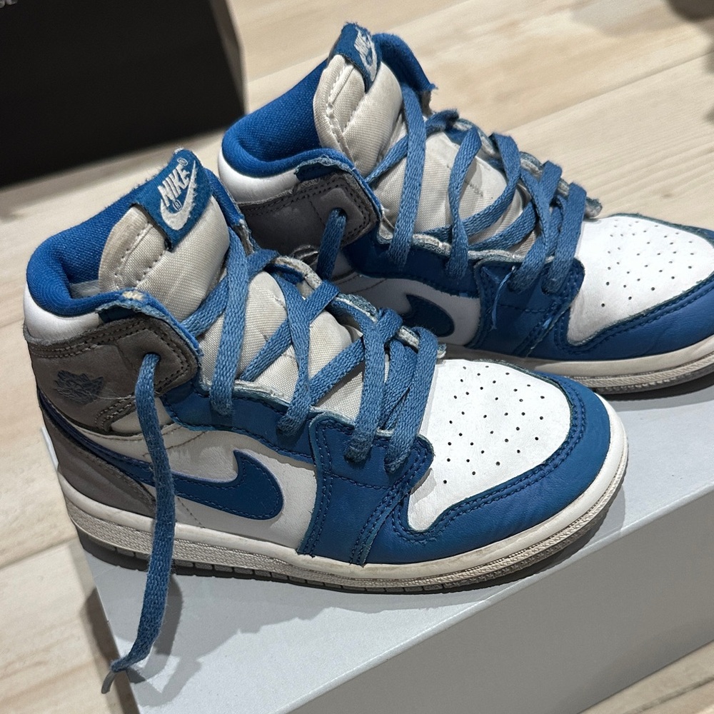 Nike Blue and Gray High-Top Sneakers